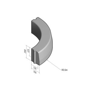Highway 130-150x200 | L-940 | Radius External | 0.6m | Half-Battered | HD