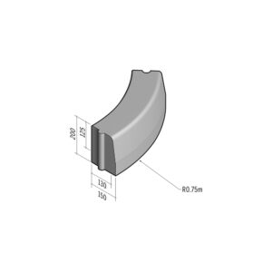 Highway 130-150x200 | L-590 | Radius External | 0.75m | Half-Battered | HD
