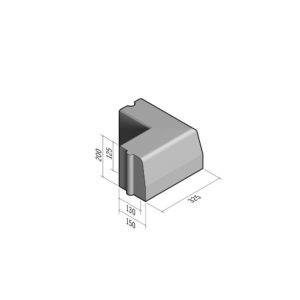 Highway 130-150x200 | L-325 | Return Corner External | 90° | Half-Battered | HD