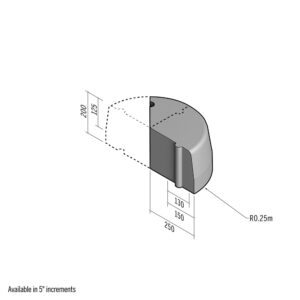 Highway 130-150x200 | Return Point | 90-180° | 0.25m | Half-Battered | HD
