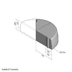 Highway 130-150x200 | Return Point | 90-180° | 0.37m | Half-Battered | HD