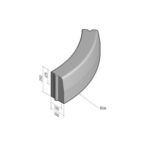 Highway 130-150x250 | L-785 | Radius External | 1m | Half-Battered | HD