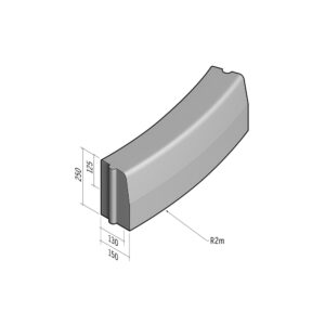 Highway 130-150x250 | L-785 | Radius External | 2m | Half-Battered | HD