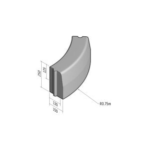 Highway 130-150x250 | L-590 | Radius External | 0.75m | Half-Battered | HD