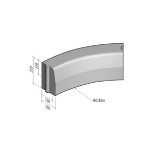 Highway 130-150x250 | L-660 | Radius Internal | 0.85m | Half-Battered | HD