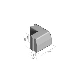Highway 130-150x250 | L-325 | Return Corner External | 90° | Half-Battered | HD
