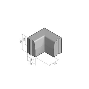 Highway 130-150x250 | L-175 | Return Corner Internal | 90° | Half-Battered | HD