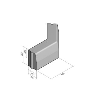 Highway 130-150x250 | L-400 | Return Corner External | 135° | Half-Battered | HD