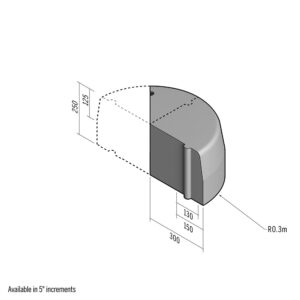 Highway 130-150x250 | Return Point | 90-180° | 0.3m | Half-Battered | HD