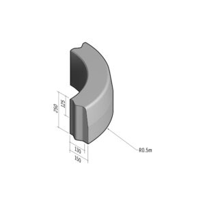 Highway 130-150x250 | L-785 | Radius External | 0.5m | Half-Battered | VB