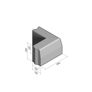 Highway 130-150x250 | L-400 | Return Corner External | 90° | Half-Battered | VB