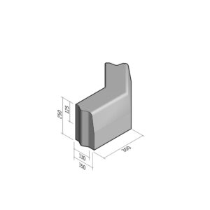 Highway 130-150x250 | L-300 | Return Corner External | 135° | Half-Battered | VB