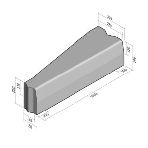 Highway 130-150x250 | L-1000 | Transition to 280-300x240 | Half-Battered | VBVB