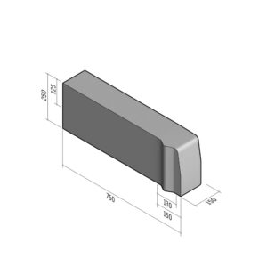 Highway 130-150x250 | L-750 | Entry Platform Return | Left | Half-Battered | VB