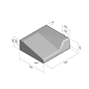 Highway 450x160 | L-500 | Entry Kerb | Right | Half-Battered | SQHD