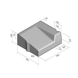 Highway 450x200 | L-500 | Entry Kerb | Right | Half-Battered | VB