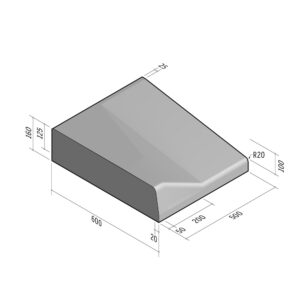 Highway 600x160 | L-500 | Entry Kerb | Left | Half-Battered | SQ