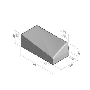 Highway 600x200 | L-300 | Entry Kerb | Right | Half-Battered | SQ
