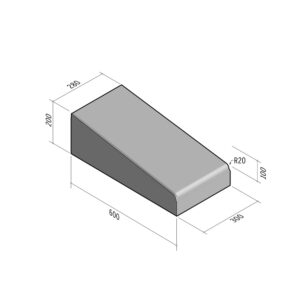 Highway 600x200 | L-280 | Entry Radius External | 10m | Half-Battered | SQ