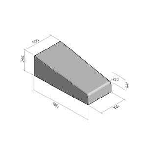 Highway 600x200 | L-300 | Entry Radius Internal | 5m | Half-Battered | SQ