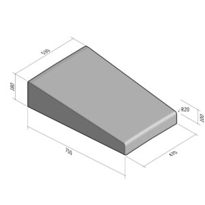 Highway 750x180 | L-470 | Entry Radius Internal | 6m | Half-Battered | SQ