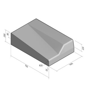 Highway 750x200 | L-500 | Entry Kerb | Right | Half-Battered | SQ