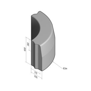Highway 170-200x400 | L-940 | Radius External | 0.6m | Half-Battered | VB