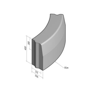 Highway 170-200x400 | L-785 | Radius External | 1m | Half-Battered | VB