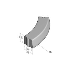 Highway 180-200x160 | L-785 | Radius External | 1m | Half-Battered | HD