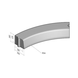 Highway 180-200x160 | L-785 | Radius Internal | 1m | Half-Battered | HD