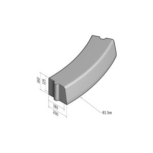 Highway 180-200x160 | L-785 | Radius External | 1.5m | Half-Battered | HD