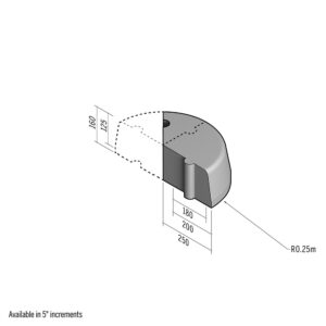 Highway 180-200x160 | Return Point | 90-180° | 0.25m | Half-Battered | HD
