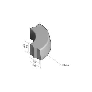 Highway 180-200x160 | L-710 | Radius External | 0.45m | Half-Battered | VB