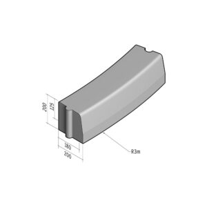 Highway 180-200x200 | L-785 | Radius External | 3m | Half-Battered | HD