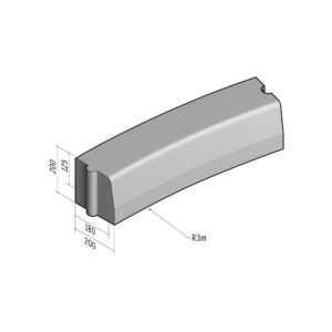 Highway 180-200x200 | L-785 | Radius Internal | 3m | Half-Battered | HD