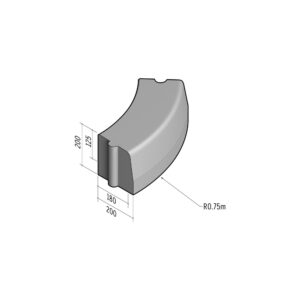 Highway 180-200x200 | L-590 | Radius External | 0.75m | Half-Battered | HD
