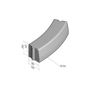 Highway 180-200x200 | L-785 | Radius External | 1.5m | Half-Battered | HD