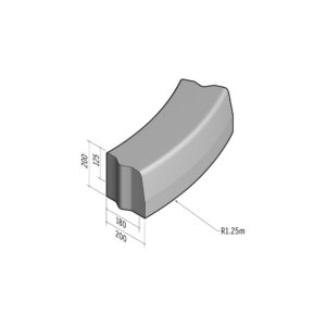 Highway 180-200x200 | L-650 | Radius External | 1.25m | Half-Battered | VB