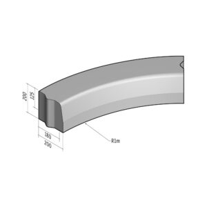 Highway 180-200x200 | L-785 | Radius Internal | 1m | Half-Battered | VB