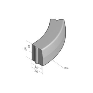 Highway 180-200x250 | L-785 | Radius External | 1m | Half-Battered | HD
