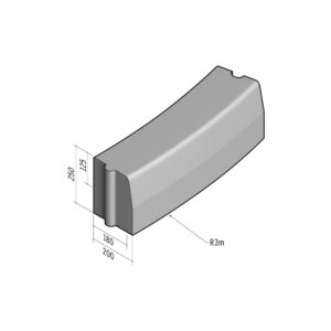 Highway 180-200x250 | L-785 | Radius External | 3m | Half-Battered | HD