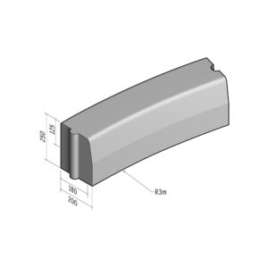 Highway 180-200x250 | L-785 | Radius Internal | 3m | Half-Battered | HD
