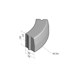 Highway 180-200x250 | L-590 | Radius External | 0.75m | Half-Battered | HD