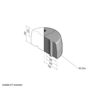 Highway 180-200x250 | Return Point | 90-180° | 0.25m | Half-Battered | HD