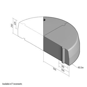 Highway 180-200x250 | Return Point | 90-180° | 0.5m | Half-Battered | HD