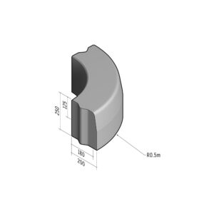 Highway 180-200x250 | L-785 | Radius External | 0.5m | Half-Battered | VB