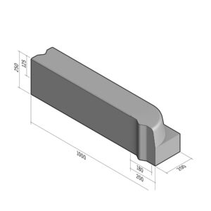 Highway 180-200x250 | L-1000 | Platform Return | Left | Half-Battered | VB