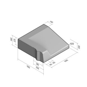 Highway 500x160 | L-500 | Entry Kerb | Left | Half-Battered | VBSQ