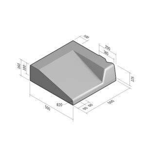 Highway 500x160 | L-500 | Entry Kerb | Right | Half-Battered | SQVB