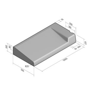 Highway 500x160 | L-1000 | Entry Kerb | Right | Half-Battered | SQVB
